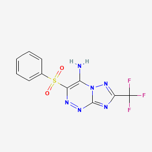 3-(Phenylsulfonyl)-7-(trifluoromethyl)-[1,2,4]triazolo[5,1-c][1,2,4]triazin-4-amine