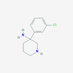 3-(3-Chlorophenyl)piperidin-3-amine