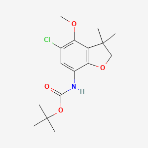 tert-Butyl (5-chloro-4-methoxy-3,3-dimethyl-2,3-dihydrobenzofuran-7-yl)carbamate