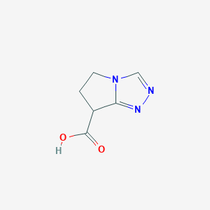 molecular formula C6H7N3O2 B11782936 6,7-Dihydro-5H-pyrrolo[2,1-c][1,2,4]triazole-7-carboxylic acid 