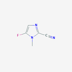 molecular formula C5H4FN3 B11782959 5-Fluoro-1-methyl-1H-imidazole-2-carbonitrile 