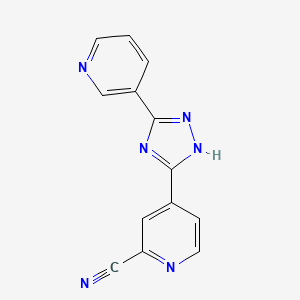 molecular formula C13H8N6 B11782983 4-(5-(Pyridin-3-yl)-1H-1,2,4-triazol-3-yl)picolinonitrile 