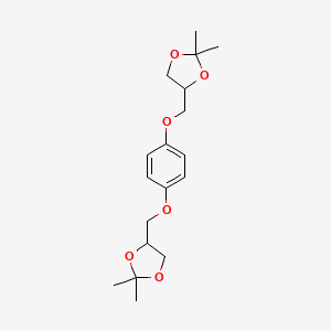 molecular formula C18H26O6 B11782995 1,4-Bis((2,2-dimethyl-1,3-dioxolan-4-yl)methoxy)benzene 