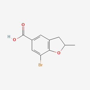 molecular formula C10H9BrO3 B11783016 7-Bromo-2-methyl-2,3-dihydrobenzofuran-5-carboxylic acid 