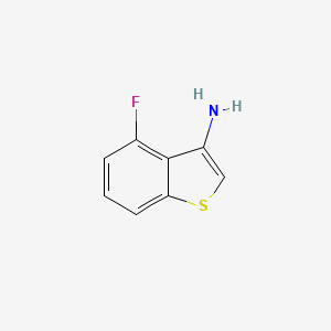 molecular formula C8H6FNS B11783037 4-Fluorobenzo[b]thiophen-3-amine 