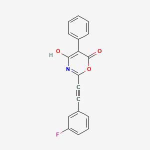 2-((3-Fluorophenyl)ethynyl)-4-hydroxy-5-phenyl-6H-1,3-oxazin-6-one