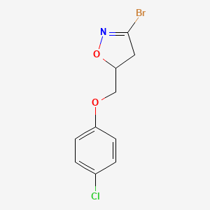 3-Bromo-5-((4-chlorophenoxy)methyl)-4,5-dihydroisoxazole