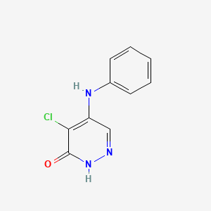 molecular formula C10H8ClN3O B11783097 4-Chloro-5-(phenylamino)pyridazin-3(2H)-one 