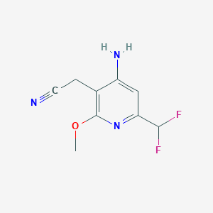 2-(4-Amino-6-(difluoromethyl)-2-methoxypyridin-3-yl)acetonitrile