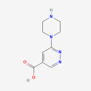 molecular formula C9H12N4O2 B11783198 6-(Piperazin-1-yl)pyridazine-4-carboxylic acid 