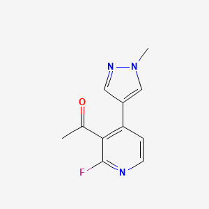 1-(2-Fluoro-4-(1-methyl-1H-pyrazol-4-yl)pyridin-3-yl)ethanone