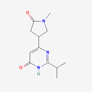 molecular formula C12H17N3O2 B11783259 4-(6-Hydroxy-2-isopropylpyrimidin-4-yl)-1-methylpyrrolidin-2-one 