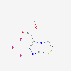 molecular formula C8H5F3N2O2S B11783275 Methyl 6-(trifluoromethyl)imidazo[2,1-b]thiazole-5-carboxylate 