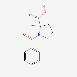 molecular formula C13H15NO3 B1178329 1-苯甲酰-2-甲基吡咯烷-2-羧酸 CAS No. 137870-76-9