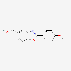 molecular formula C15H13NO3 B11783294 (2-(4-Methoxyphenyl)benzo[d]oxazol-5-yl)methanol 