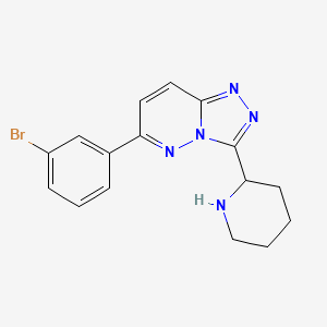 6-(3-Bromophenyl)-3-(piperidin-2-yl)-[1,2,4]triazolo[4,3-b]pyridazine