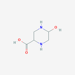 molecular formula C5H10N2O3 B11783364 5-Hydroxypiperazine-2-carboxylic acid 