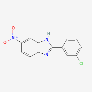 molecular formula C13H8ClN3O2 B11783435 2-(3-chlorophenyl)-6-nitro-1H-benzimidazole CAS No. 1571-88-6