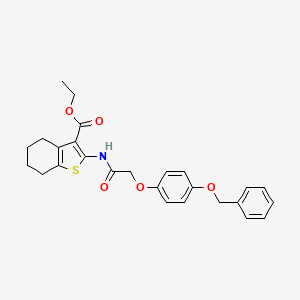 Ethyl 2-(2-(4-(benzyloxy)phenoxy)acetamido)-4,5,6,7-tetrahydrobenzo[b]thiophene-3-carboxylate