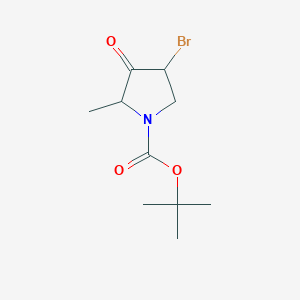 molecular formula C10H16BrNO3 B11783523 tert-Butyl 4-bromo-2-methyl-3-oxopyrrolidine-1-carboxylate 