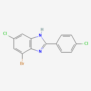 7-Bromo-5-chloro-2-(4-chlorophenyl)-1H-benzo[d]imidazole