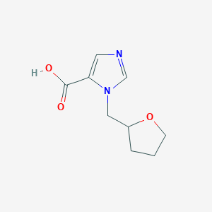 molecular formula C9H12N2O3 B11783543 1-((Tetrahydrofuran-2-yl)methyl)-1H-imidazole-5-carboxylic acid 