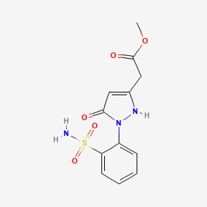 Methyl 2-(5-hydroxy-1-(2-sulfamoylphenyl)-1H-pyrazol-3-yl)acetate