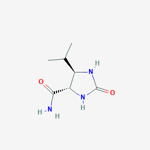 molecular formula C7H13N3O2 B1178361 (4S,5R)-5-Isopropyl-2-oxoimidazolidine-4-carboxamide CAS No. 134360-00-2