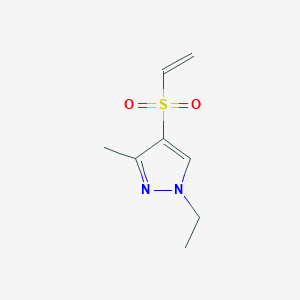 molecular formula C8H12N2O2S B11783695 1-Ethyl-3-methyl-4-(vinylsulfonyl)-1H-pyrazole 