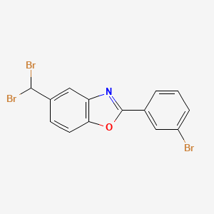 molecular formula C14H8Br3NO B11783708 2-(3-Bromophenyl)-5-(dibromomethyl)benzo[d]oxazole 