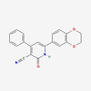 6-(2,3-Dihydrobenzo[B][1,4]dioxin-6-YL)-2-oxo-4-phenyl-1,2-dihydropyridine-3-carbonitrile