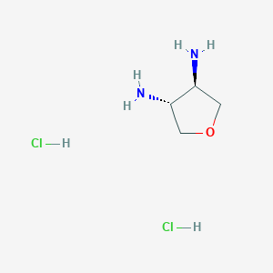 molecular formula C4H12Cl2N2O B1178374 反-四氢呋喃-3,4-二胺二盐酸盐 CAS No. 137279-45-9