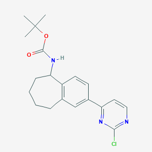 molecular formula C20H24ClN3O2 B11783761 tert-Butyl (2-(2-chloropyrimidin-4-yl)-6,7,8,9-tetrahydro-5H-benzo[7]annulen-5-yl)carbamate 