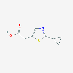 molecular formula C8H9NO2S B11783787 2-(2-Cyclopropylthiazol-5-yl)acetic acid 