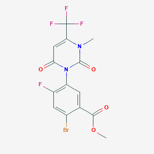 Methyl 2-bromo-4-fluoro-5-(3-methyl-2,6-dioxo-4-(trifluoromethyl)-2,3-dihydropyrimidin-1(6H)-yl)benzoate