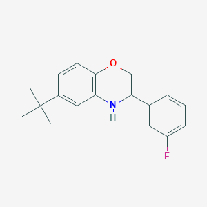 molecular formula C18H20FNO B11783811 6-(tert-Butyl)-3-(3-fluorophenyl)-3,4-dihydro-2H-benzo[b][1,4]oxazine 