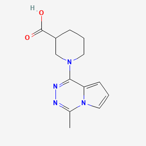 molecular formula C13H16N4O2 B11783840 1-(4-Methylpyrrolo[1,2-d][1,2,4]triazin-1-yl)piperidine-3-carboxylic acid 