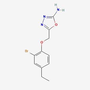 5-((2-Bromo-4-ethylphenoxy)methyl)-1,3,4-oxadiazol-2-amine