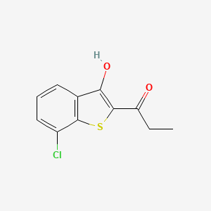 1-(7-Chloro-3-hydroxybenzo[b]thiophen-2-yl)propan-1-one