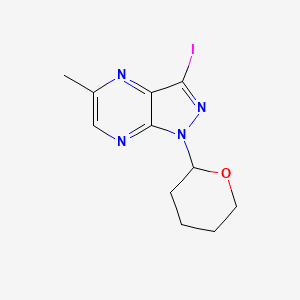 3-Iodo-5-methyl-1-(tetrahydro-2H-pyran-2-yl)-1H-pyrazolo[3,4-b]pyrazine