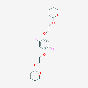 2,2'-((((2,5-Diiodo-1,4-phenylene)bis(oxy))bis(ethane-2,1-diyl))bis(oxy))bis(tetrahydro-2H-pyran)