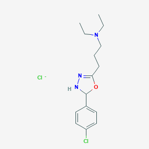 molecular formula C15H22Cl2N3O- B011784 delta(sup 4)-1,2,4-Oxadiazoline, 5-(3-(diethylamino)propyl)-3-(p-chlorophenyl)-, hydrochloride CAS No. 102504-39-2