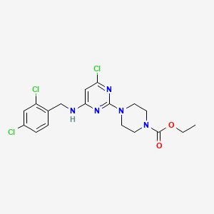 Ethyl 4-(4-chloro-6-((2,4-dichlorobenzyl)amino)pyrimidin-2-yl)piperazine-1-carboxylate