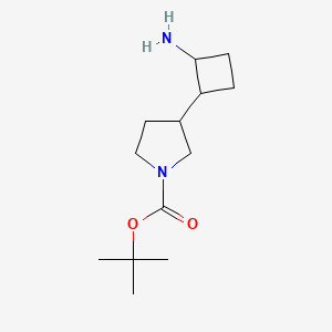 molecular formula C13H24N2O2 B11784040 Tert-butyl 3-(2-aminocyclobutyl)pyrrolidine-1-carboxylate 