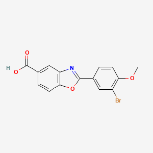 molecular formula C15H10BrNO4 B11784056 2-(3-Bromo-4-methoxyphenyl)benzo[d]oxazole-5-carboxylicacid 