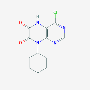 molecular formula C12H13ClN4O2 B11784059 4-Chloro-8-cyclohexylpteridine-6,7(5H,8H)-dione 