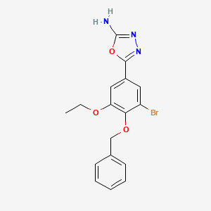 5-(4-(Benzyloxy)-3-bromo-5-ethoxyphenyl)-1,3,4-oxadiazol-2-amine