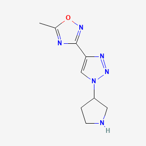 5-Methyl-3-(1-(pyrrolidin-3-yl)-1H-1,2,3-triazol-4-yl)-1,2,4-oxadiazole