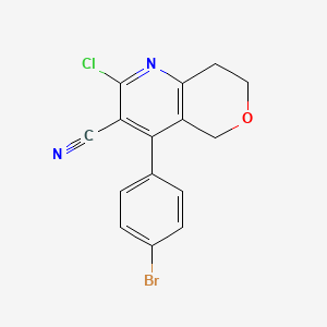 4-(4-Bromophenyl)-2-chloro-7,8-dihydro-5H-pyrano[4,3-b]pyridine-3-carbonitrile