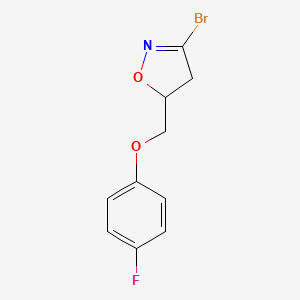 3-Bromo-5-((4-fluorophenoxy)methyl)-4,5-dihydroisoxazole